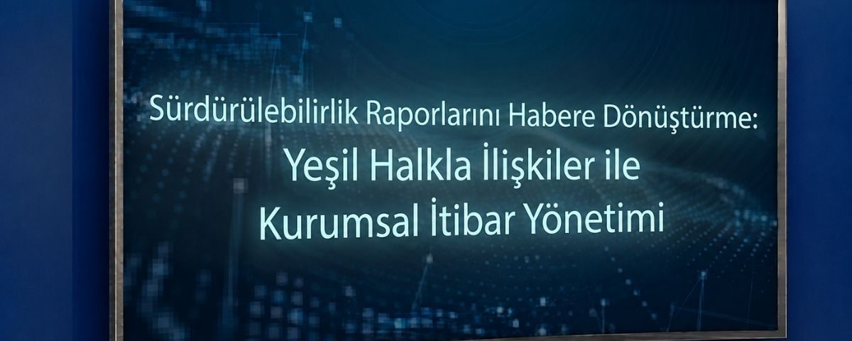 Sürdürülebilirlik Raporlarını Habere Dönüştürme: Yeşil Halkla İlişkiler ile Kurumsal İtibar Yönetimi