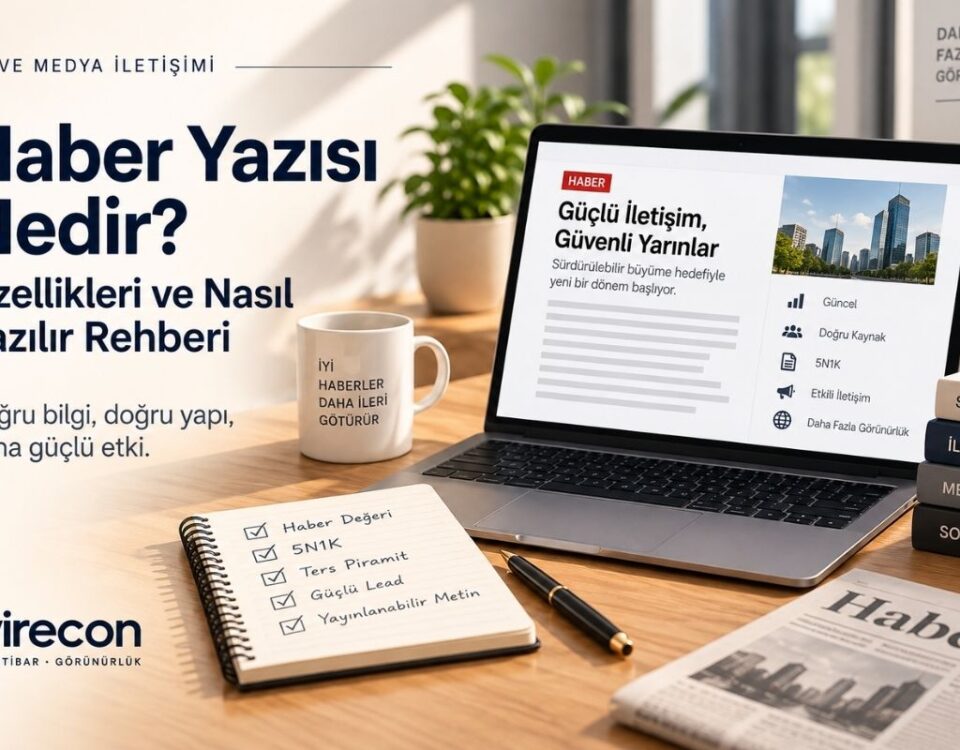 Haber yazısı nedir ve nasıl yazılır rehberi için kurumsal medya iletişimi görseli