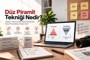 Düz piramit tekniği nedir, haber yazımında nasıl kullanılır ve ters piramit tekniğinden farkları nelerdir?