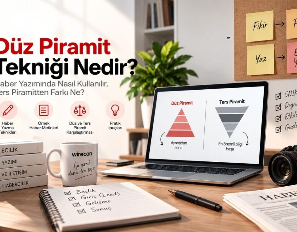 Düz piramit tekniği nedir, haber yazımında nasıl kullanılır ve ters piramit tekniğinden farkları nelerdir?
